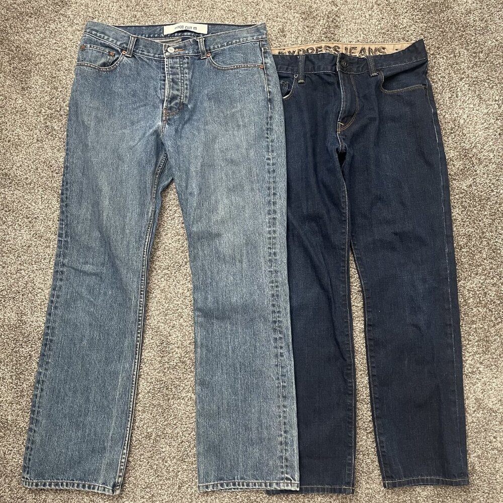 Two Women's Denim Jeans - size 10 Boot Cut Gap & Express Jeans